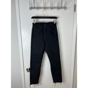 Levi's Women's Button-Fly Raw Hem Skinny Jeans Graphite Grey ~ Size 25